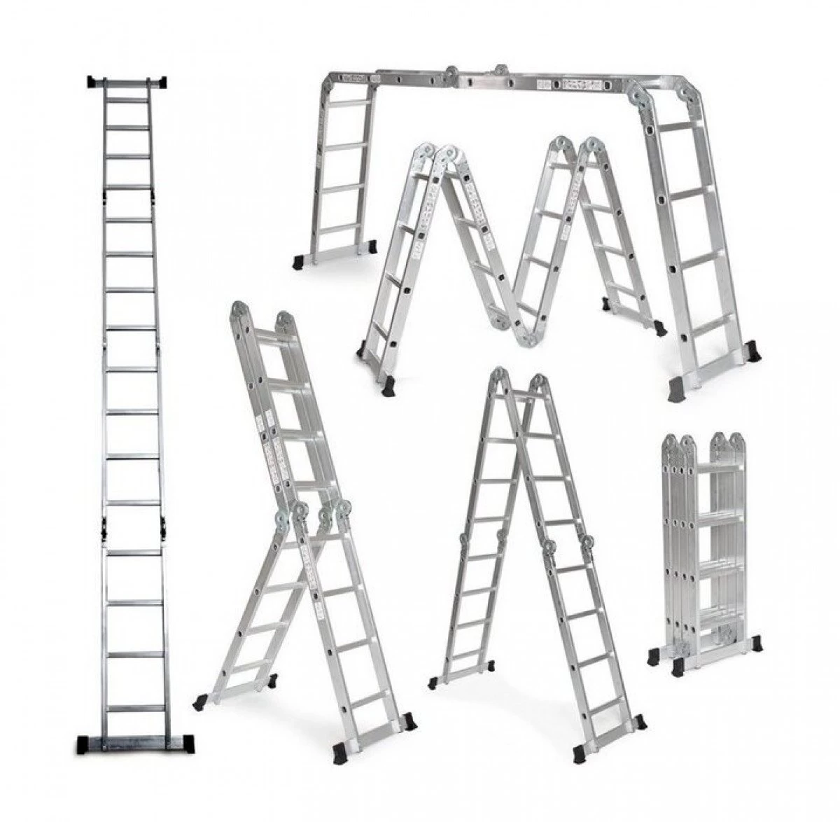 Jeftino povoljno MERDEVINE - Zglobne Aluminijumske Merdevine 4x4 - 4,6m TMC