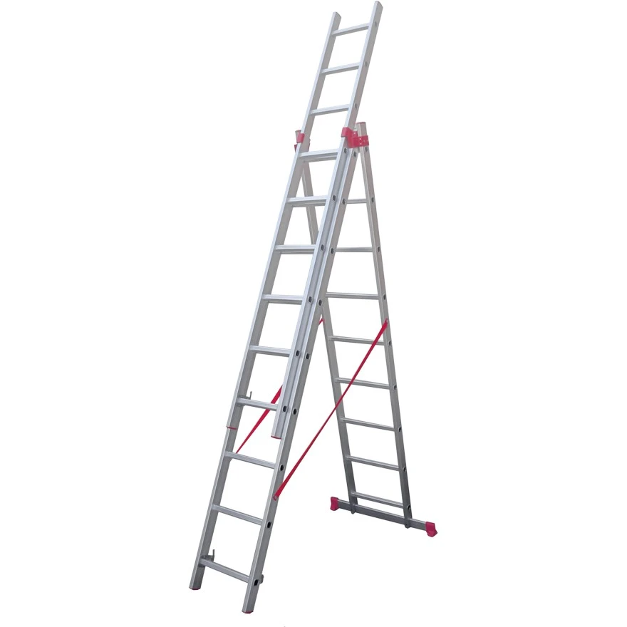 Jeftino povoljno Aluminijumske Merdevine - Trodelne Merdevine 3x9 5,9m 3009