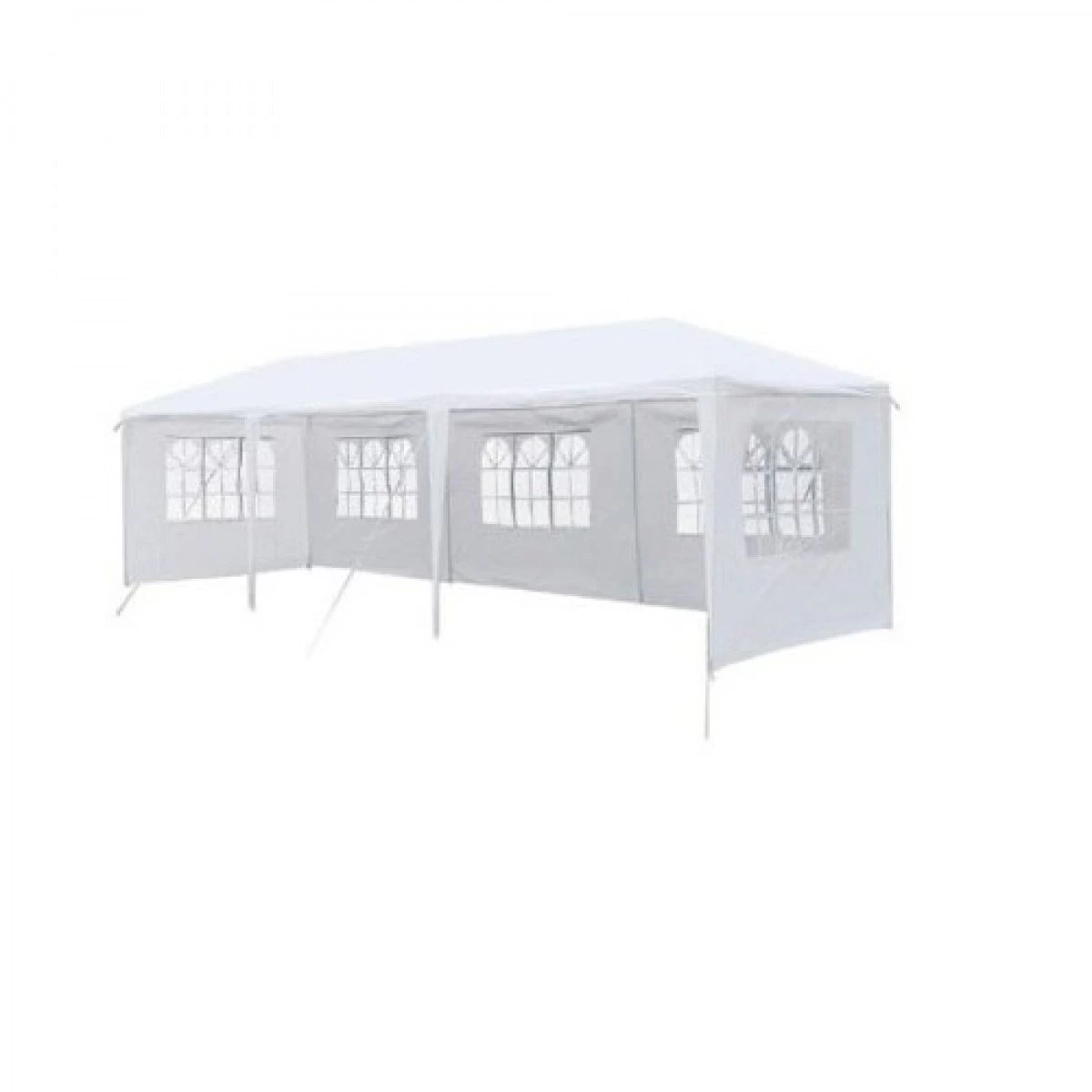 Jeftino povoljno Paviljoni - Paviljon Tenda 9x3m Bela Sa Stranicama