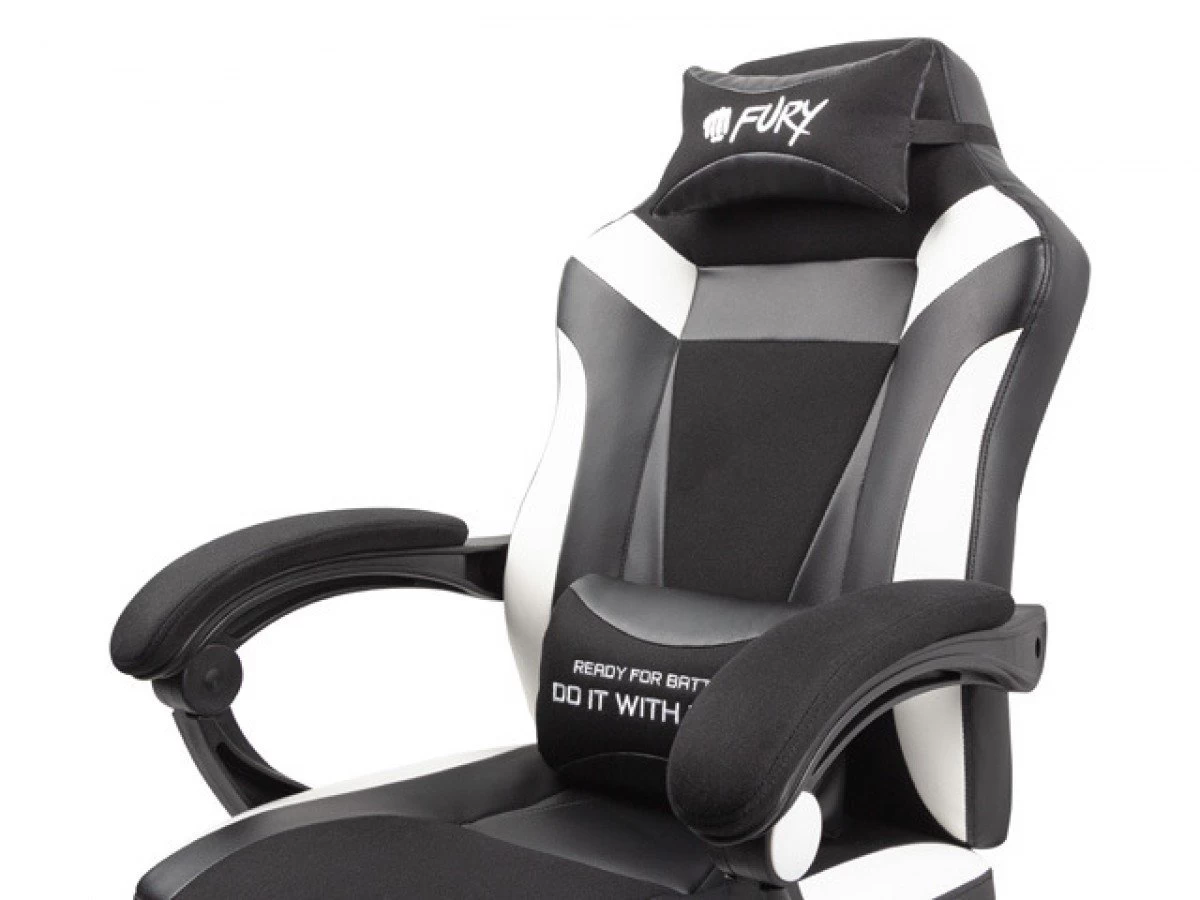 Jeftino povoljno TRGOVACKA ROBA - Gaming fotelja Fury Avenger M+ Crno Bela