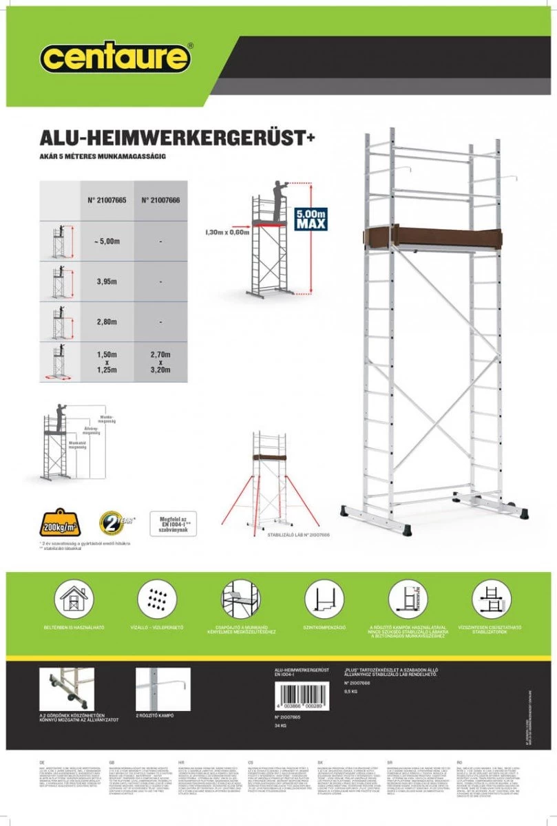 Jeftino povoljno MERDEVINE - Zarges Aluminijumska Skela 5m URADI SAM PLUS