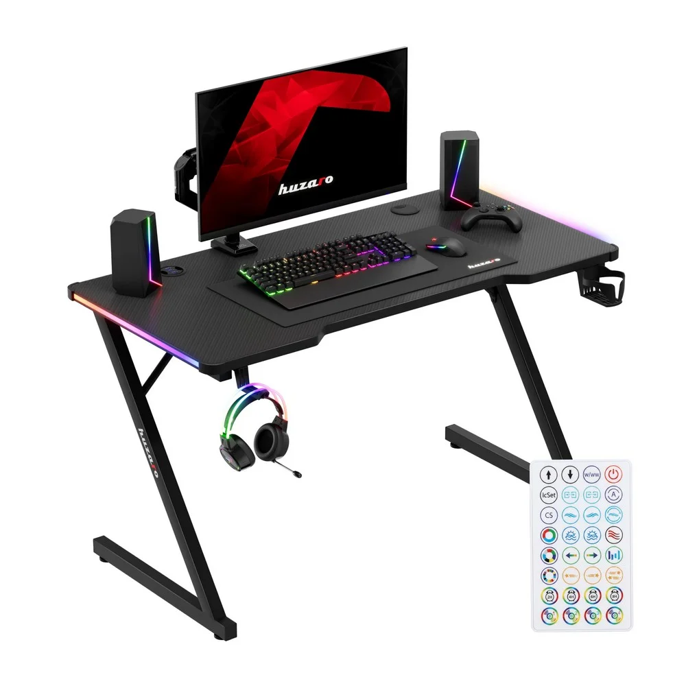 Jeftino povoljno TRGOVACKA ROBA - Huzaro Hero 2.5 Crni RGB Gaming sto