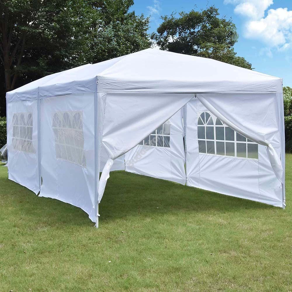 Jeftino povoljno Paviljoni - Beli Paviljon Party 6x3m sa Stranicama