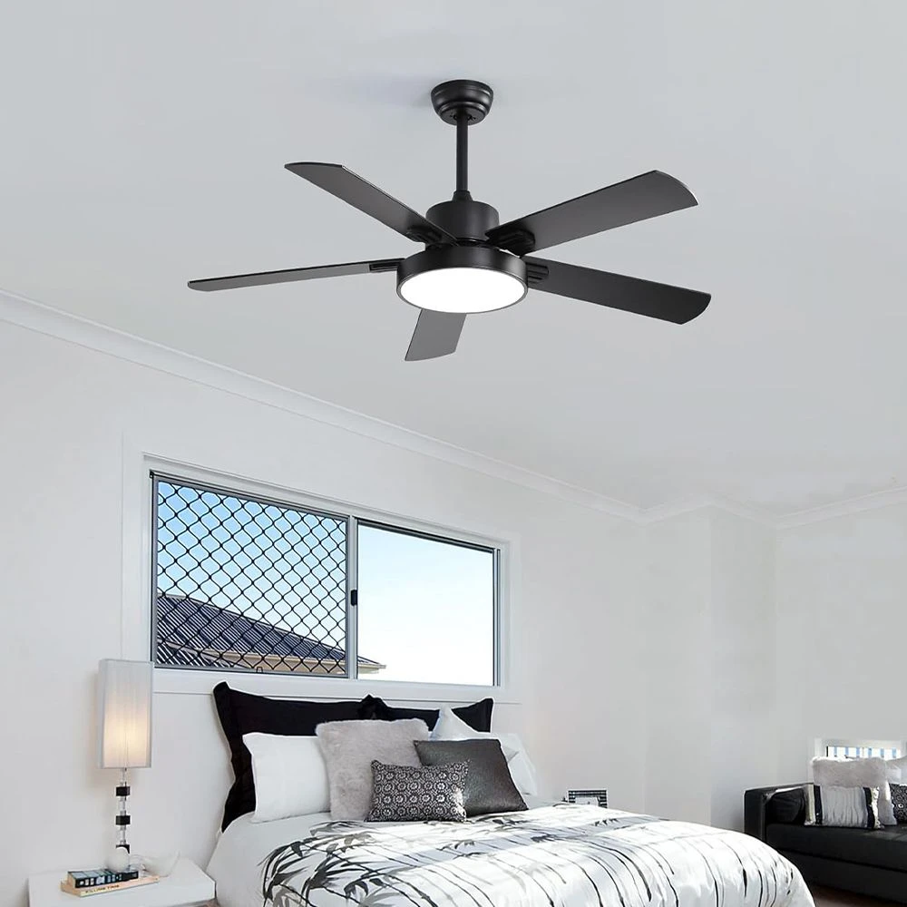 Jeftino povoljno Kuća i stan - Plafonski luster ventilator na daljinski Crni