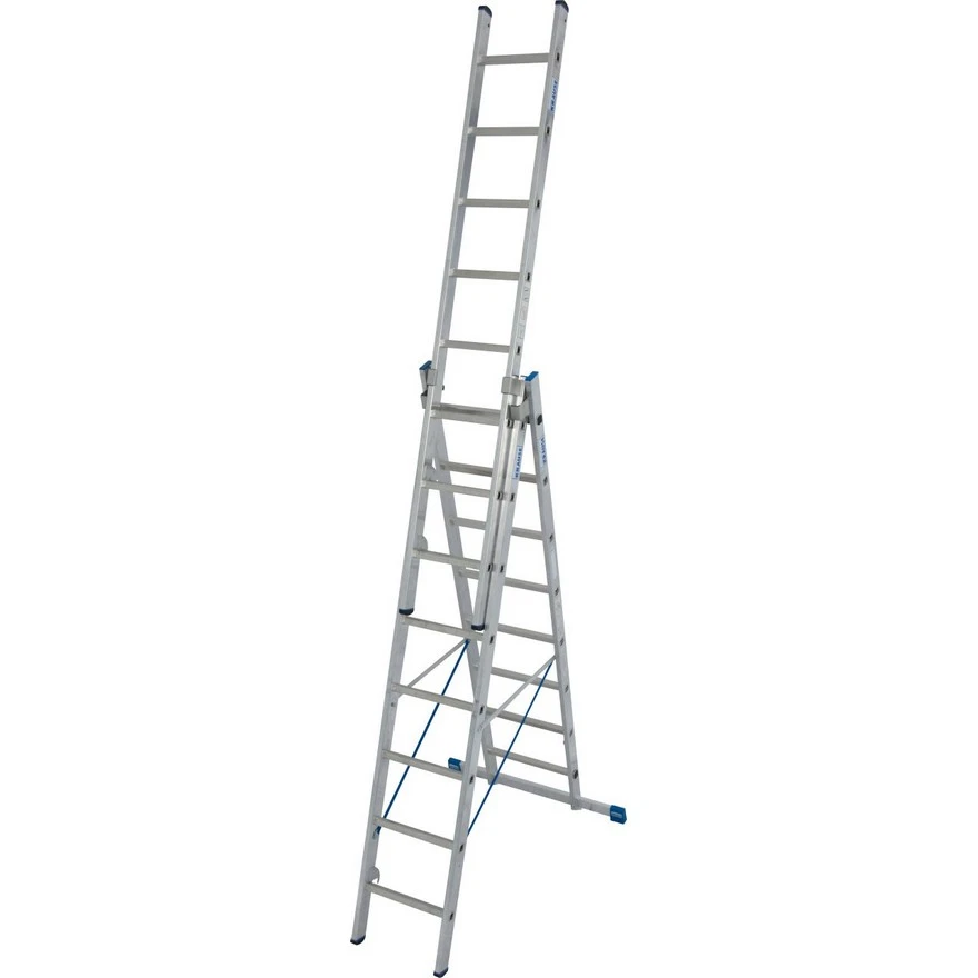 Jeftino povoljno Trodelne Aluminijumske Merdevine - Krause Stabilo Mnogonamenske Merdevine 3x8 - 5,25m Kontra Nastavak