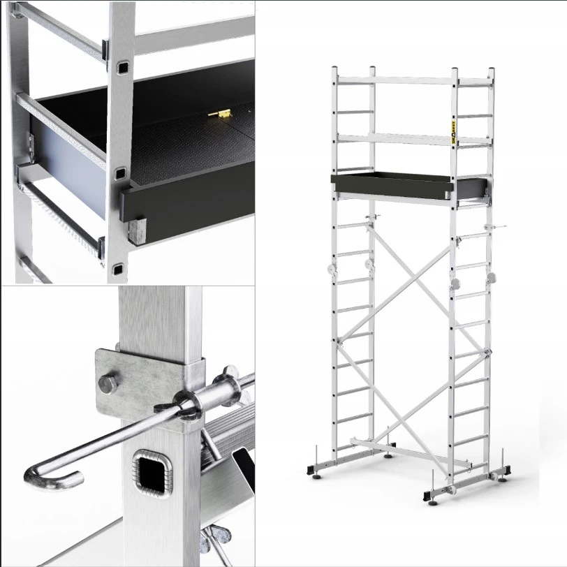 Jeftino povoljno MERDEVINE - Aluminijumska Višenamenska Skela HECTOR PRO 4,8m