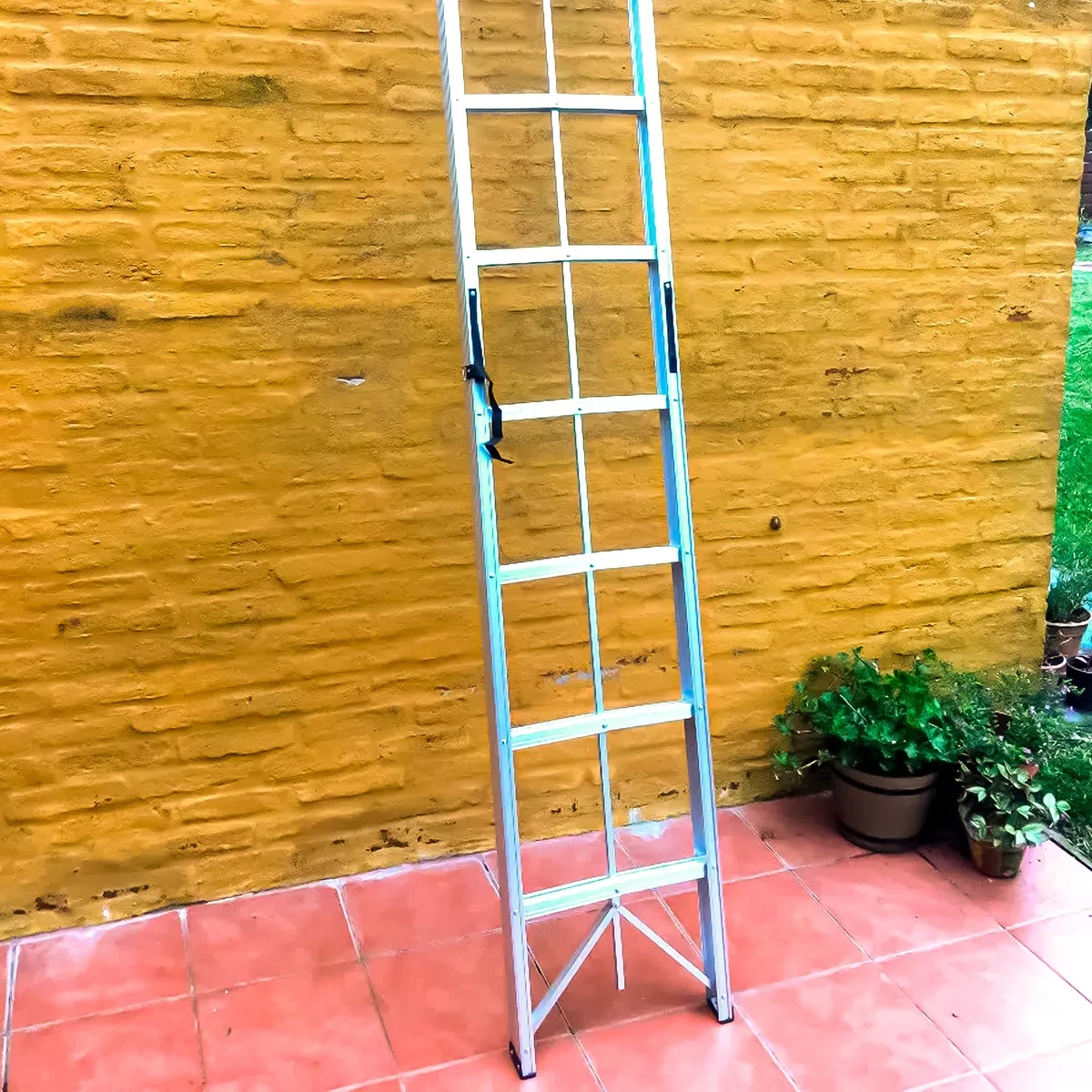Jeftino povoljno Aluminijumske Merdevine - SuperStep Sklopive Štapne Alu Merdevine 206cm 6 Gazišta