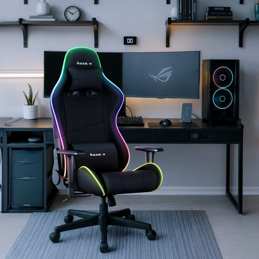 Jeftino povoljno Gaming Oprema - Huzaro Force 6.2 RGB Mesh Gaming stolica