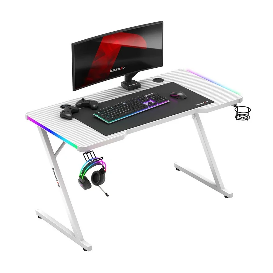 Jeftino povoljno TRGOVACKA ROBA - Huzaro Hero 2.5 RGB Beli Gaming sto