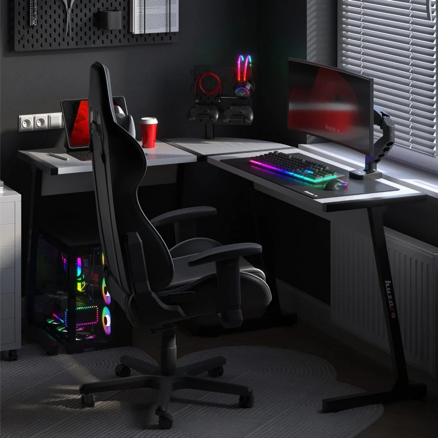 Jeftino povoljno TRGOVACKA ROBA - Huzaro Hero 6 Beli Ugaoni Gaming sto
