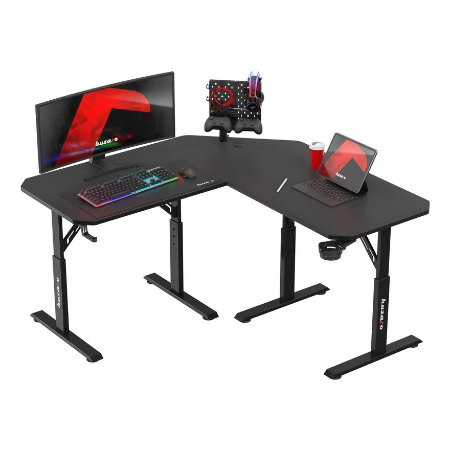 Jeftino povoljno Gaming Oprema - Huzaro Hero 7.3 Crni Podesivi sto 140x60cm