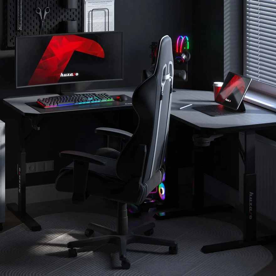 Jeftino povoljno Gaming Oprema - Huzaro Hero 7.3 Crni Podesivi sto 140x60cm