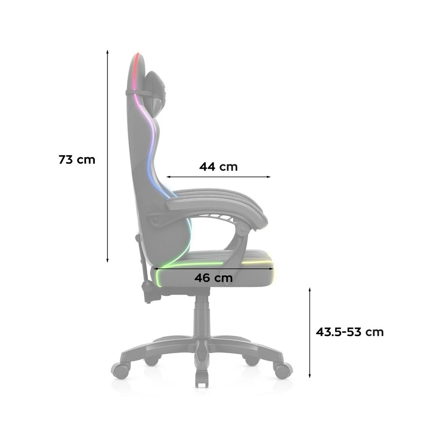 Huzaro Force 2.7 RGB Crna Gaming stolica foto 3