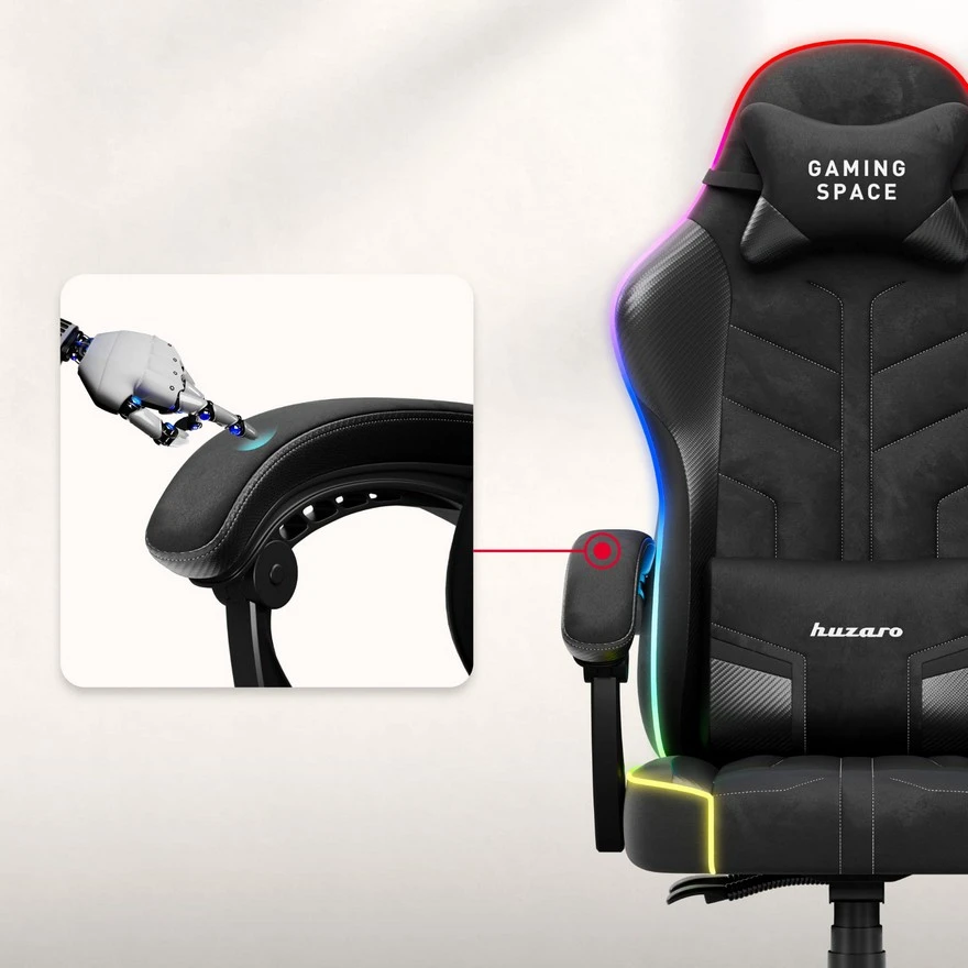 Huzaro Force 2.7 RGB Crna Gaming stolica foto 5