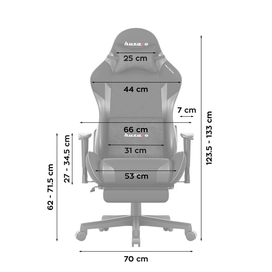 Huzaro Force 5.7 Crna Gaming stolica foto 3