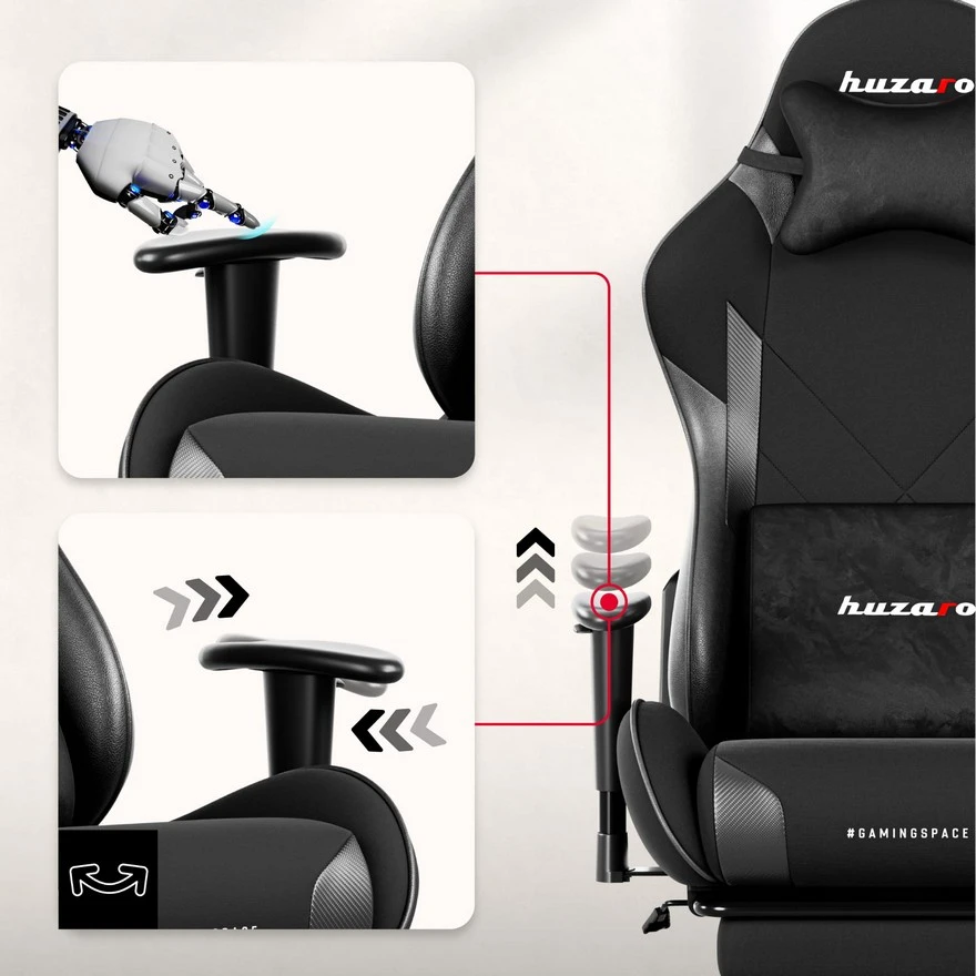 Huzaro Force 5.7 Crna Gaming stolica foto 4