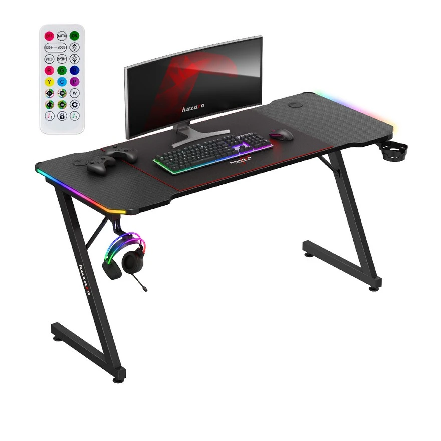 Jeftino povoljno TRGOVACKA ROBA - Huzaro Hero 3.3 Crni RGB Gaming sto 140x60cm