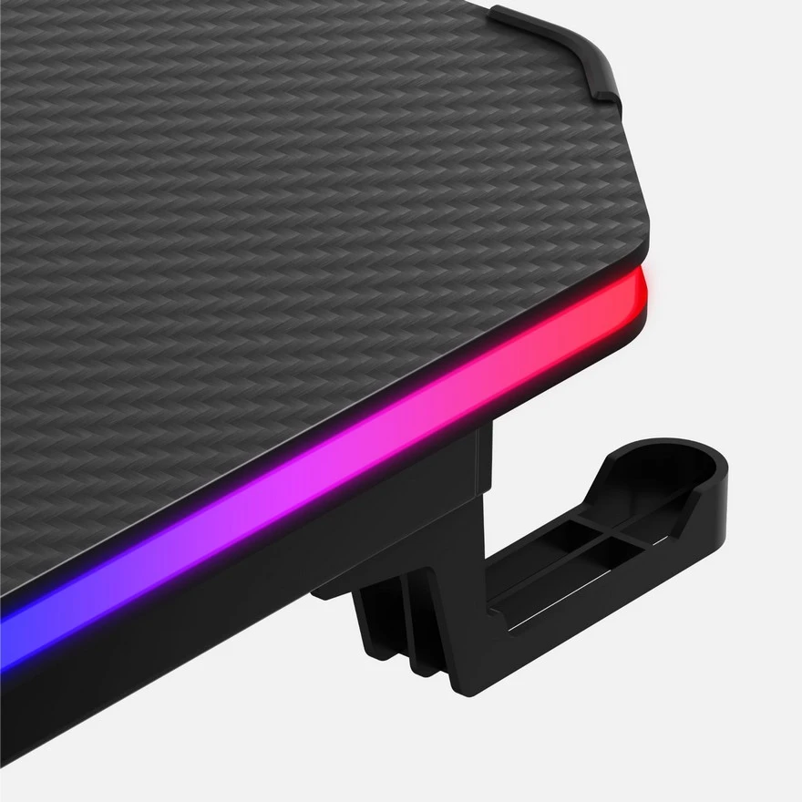 Jeftino povoljno Gaming Oprema - Huzaro Hero 3.3 Crni RGB Gaming sto 140x60cm