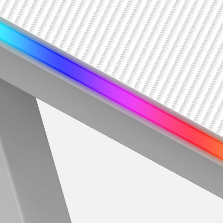 Jeftino povoljno Gaming Oprema - Huzaro Hero 3.3 Beli RGB Gaming sto 140x60cm