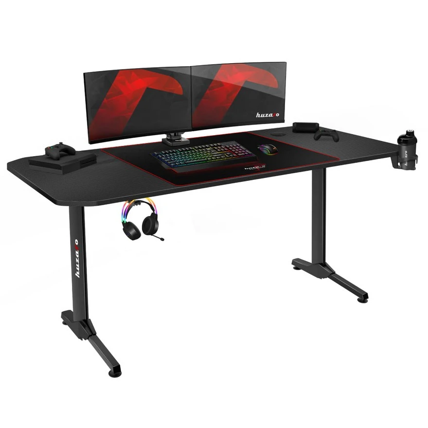 Jeftino povoljno Gaming Oprema - Huzaro Hero 4.7 Crni Gaming sto 160x75cm