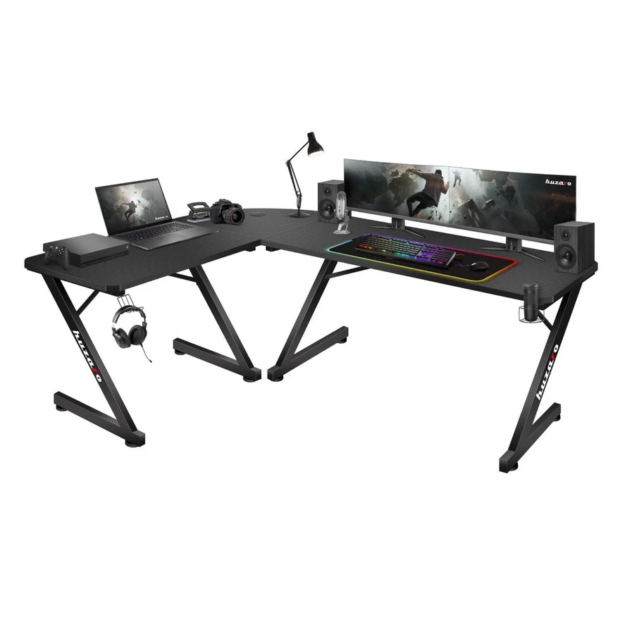 Jeftino povoljno Gaming Oprema - Huzaro Hero 7.0 Crni Ugaoni Gaming sto