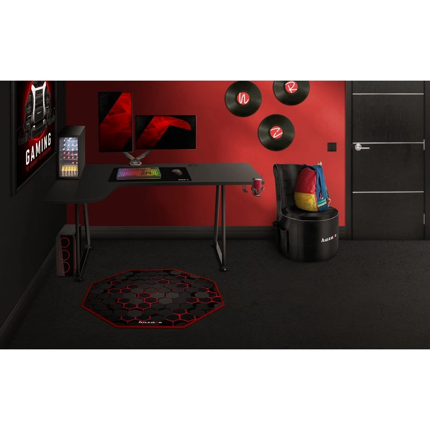 Jeftino povoljno Gaming Stolovi - Huzaro Hero 7.7 Crni Ugaoni Gaming sto