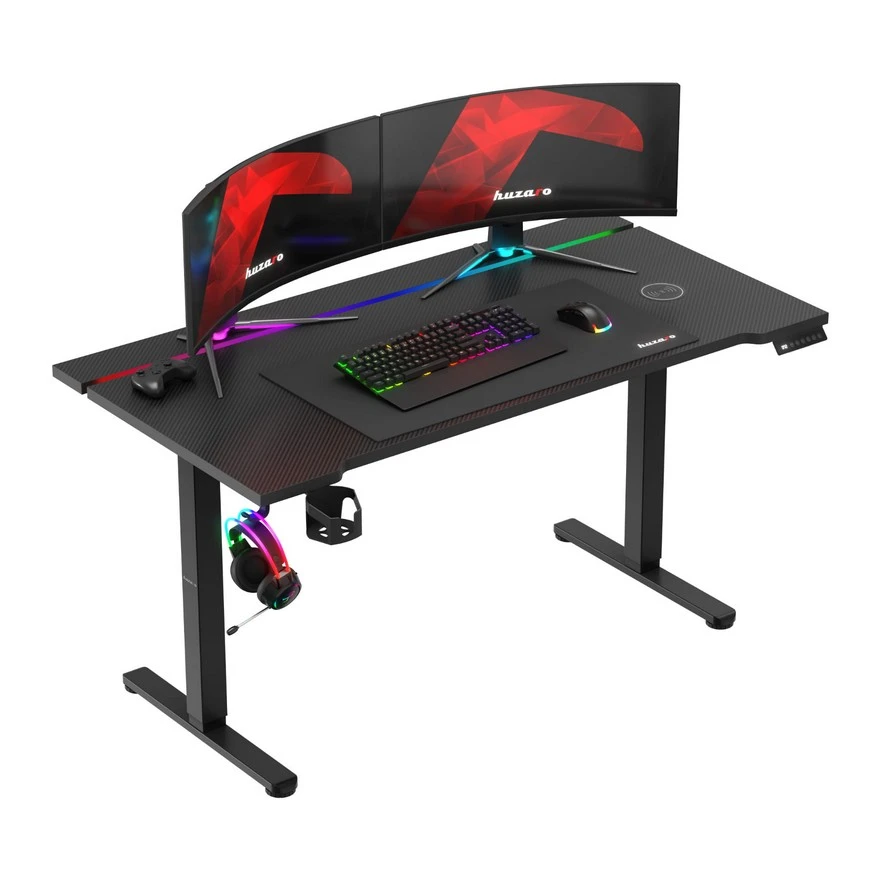 Huzaro Hero 8.7 Crni RGB Električni podesivi sto 140x70cm foto 3