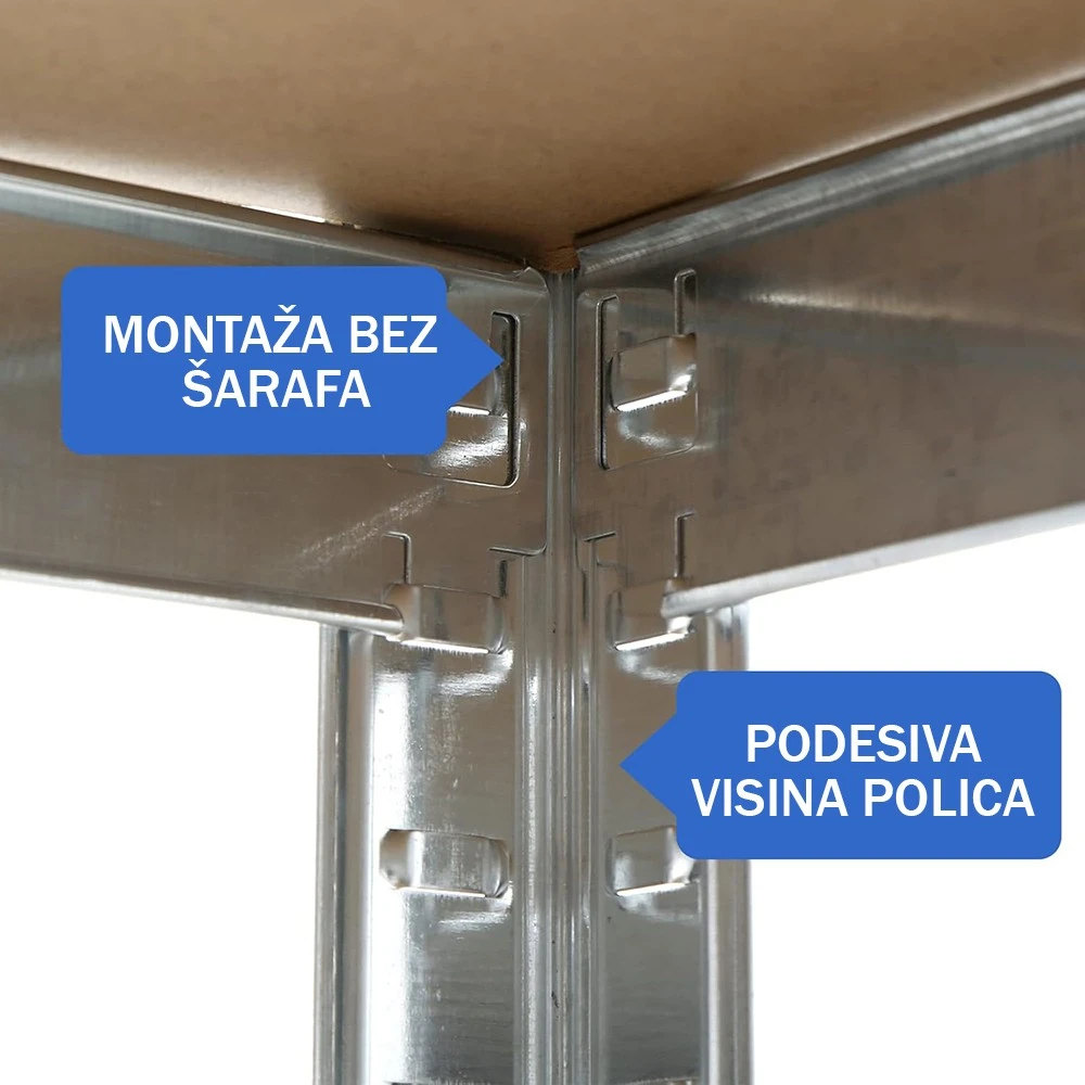 Jeftino povoljno POLICE - SuperHome 180x120x45cm 5x225kg Metalna Montažna Polica