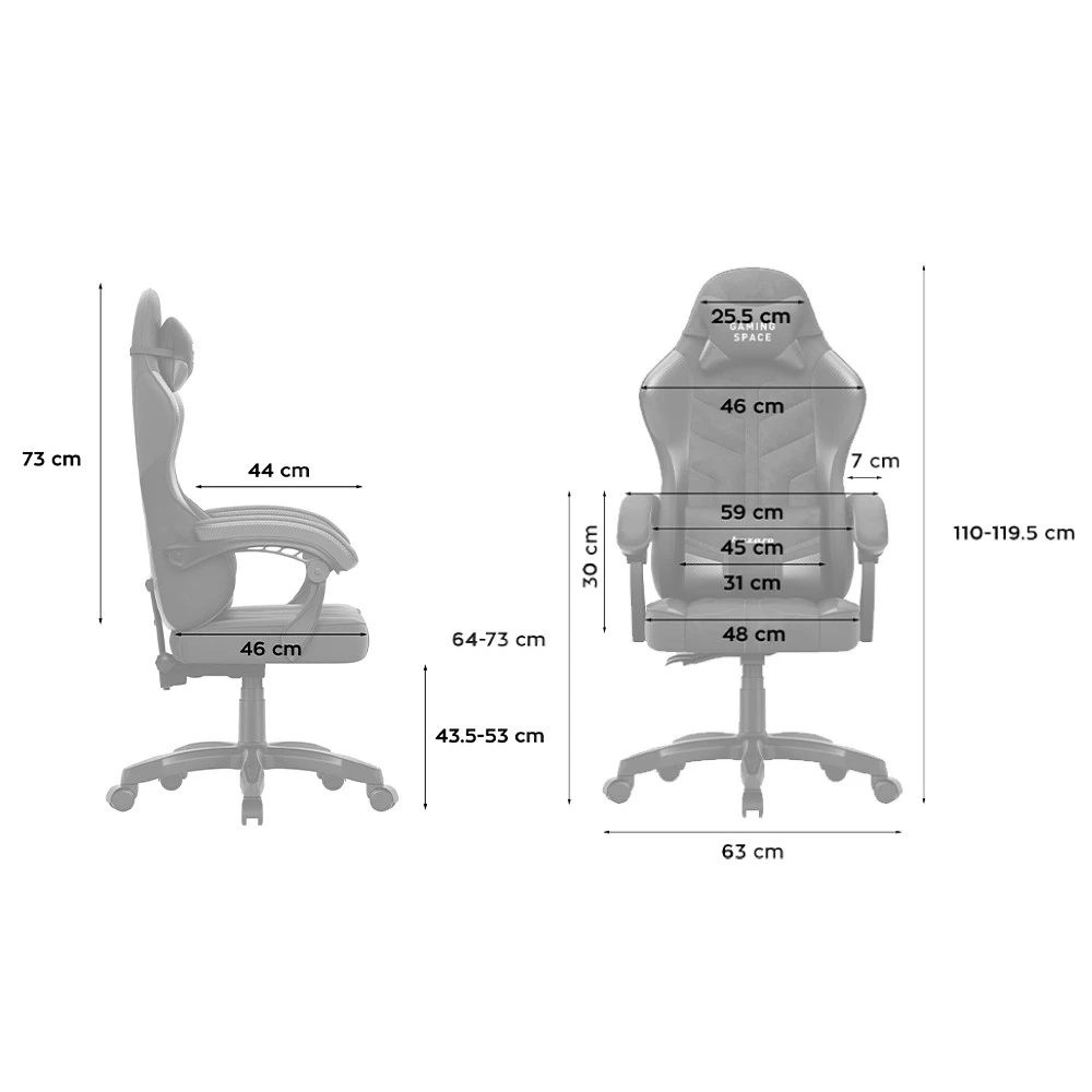 Huzaro Force 2.7 Crna Carbon Gaming stolica foto 3