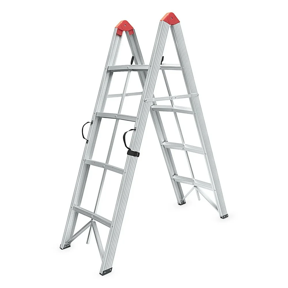 Jeftino povoljno Aluminijumske Merdevine - SuperStep Duple Sklopive Štapne Alu Merdevine 2x4 158cm