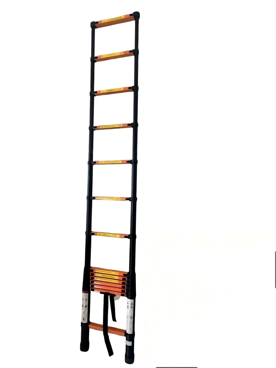 Jeftino povoljno Teleskopske Aluminijumske Merdevine - SuperStep Čelične Teleskopske Merdevine 4,1m BLACKLINE