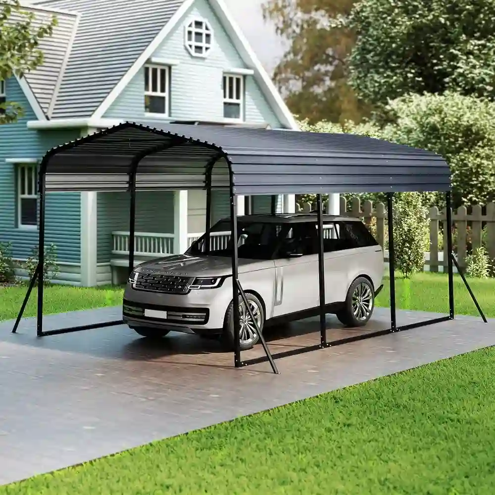 Jeftino povoljno Tende - Venturo Titan 440x300cm Metalna Garaža Nadstrešnica za Auto