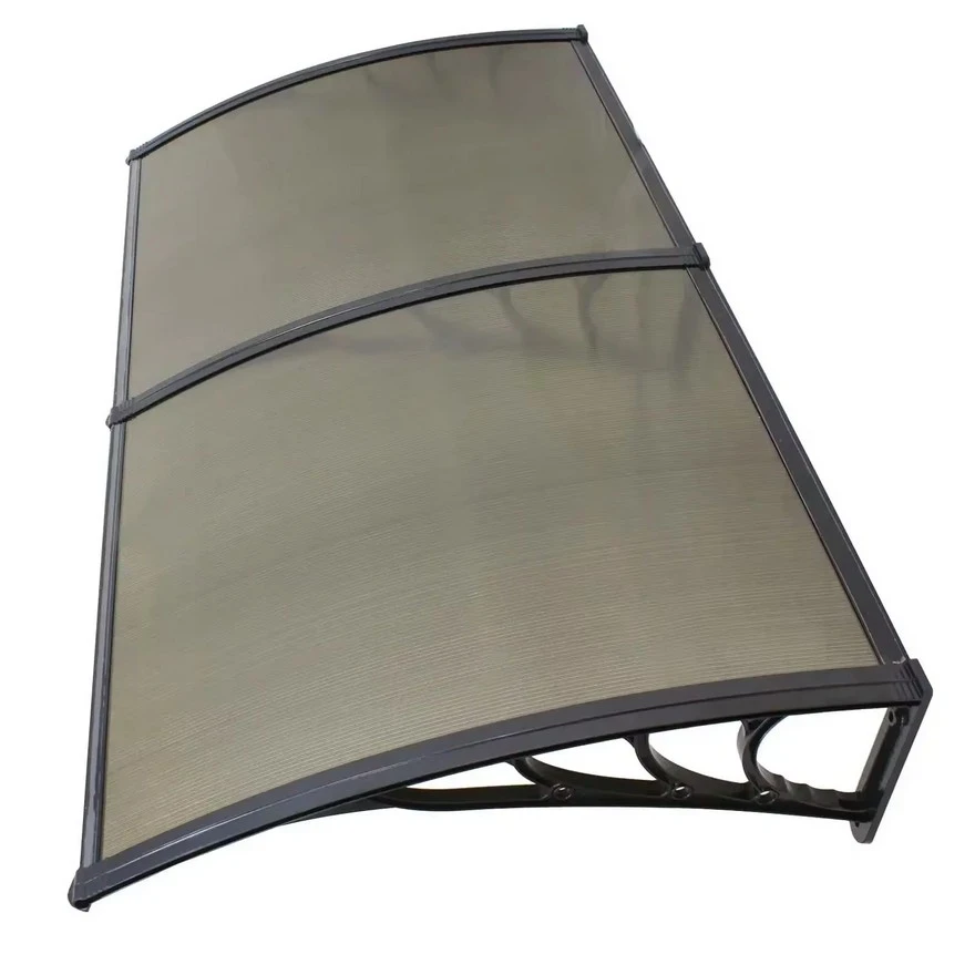 Jeftino povoljno Nadstrešnice - Nadstrešnica Aluminijumska 200x120cm Crna Bronza 5mm