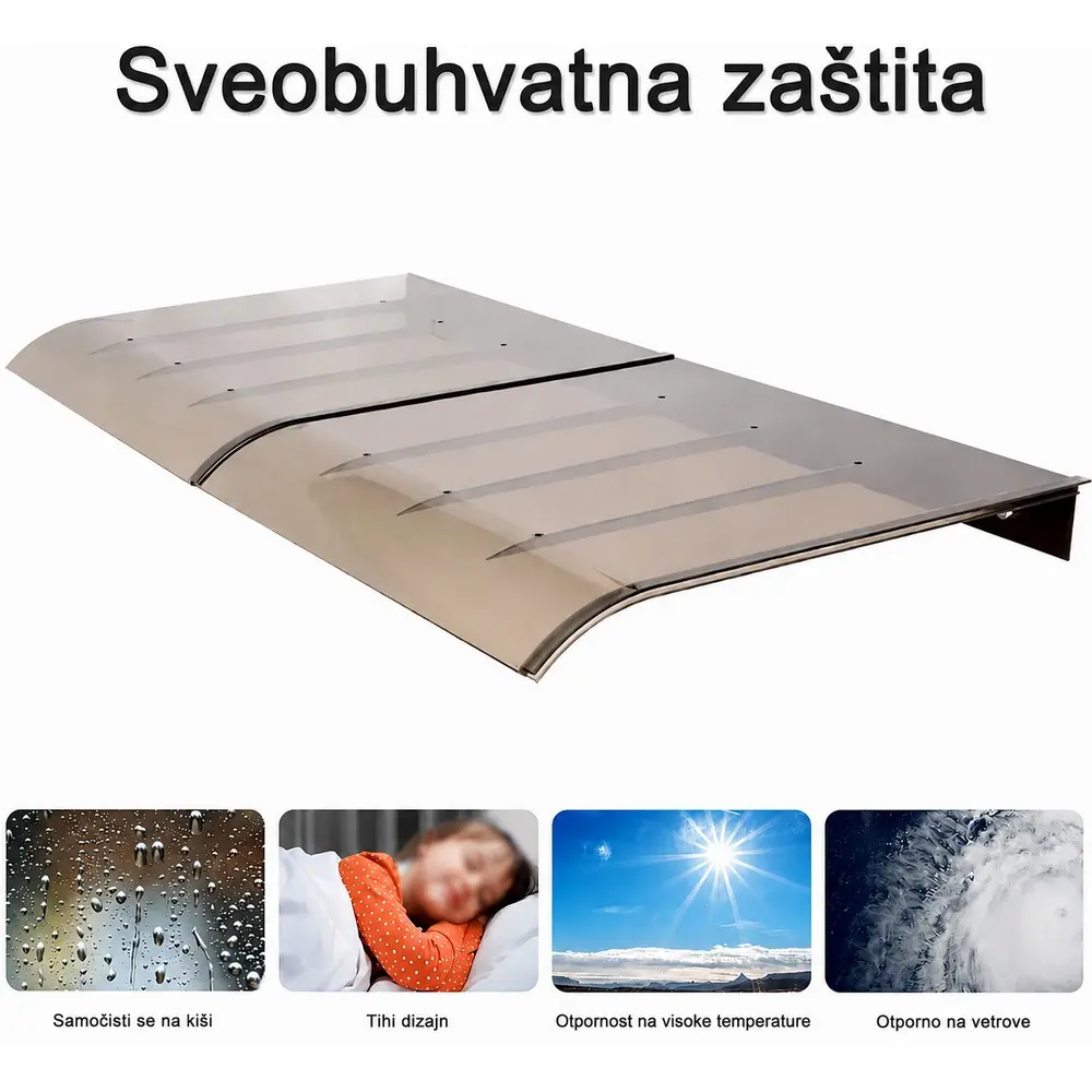 Nevidljiva Nadstrešnica 50x50cm Bronza