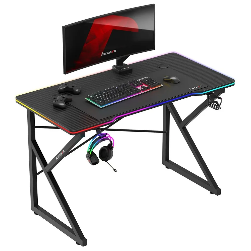 Jeftino povoljno TRGOVACKA ROBA - Huzaro Hero 1.7 RGB Crni Gaming sto