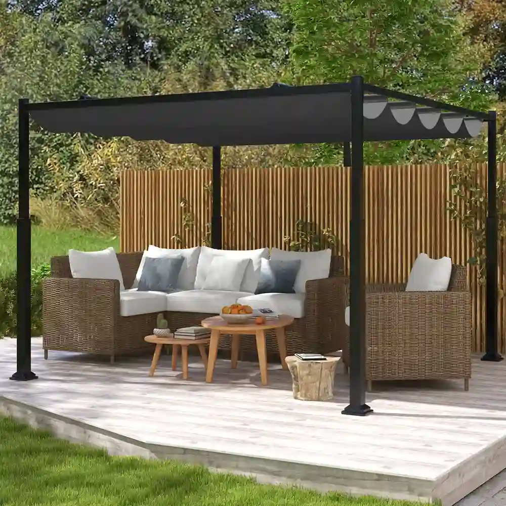 Jeftino povoljno BASTENSKA OPREMA - Venturo Prestige 3x3m Siva Pergola Čelična konstrukcija