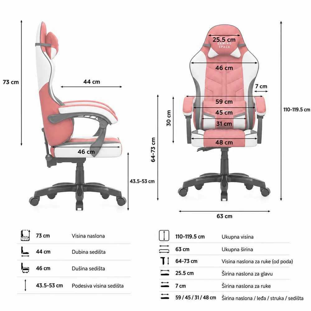 Huzaro Force 2.7 Crvena Gaming stolica foto 3