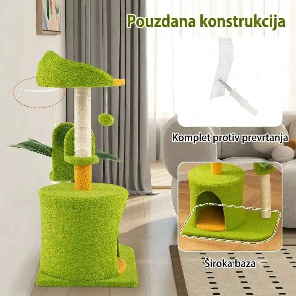 Jeftino povoljno Ljubimci - Maca Panama kućica i grebalica 79cm