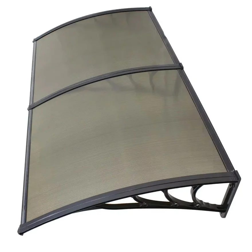 Nadstrešnica Aluminijumska 240x150cm Crna Bronza 5mm - SuperGarden