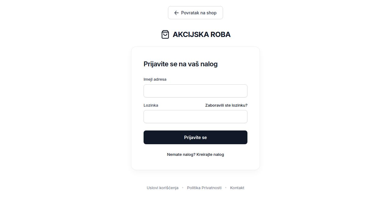 Registracija na sajtu